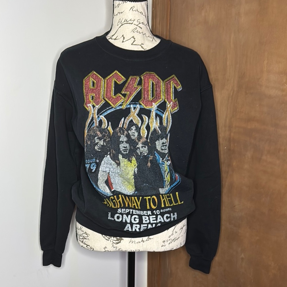AC/DC | Black Graphic Crew Neck Sweater | S